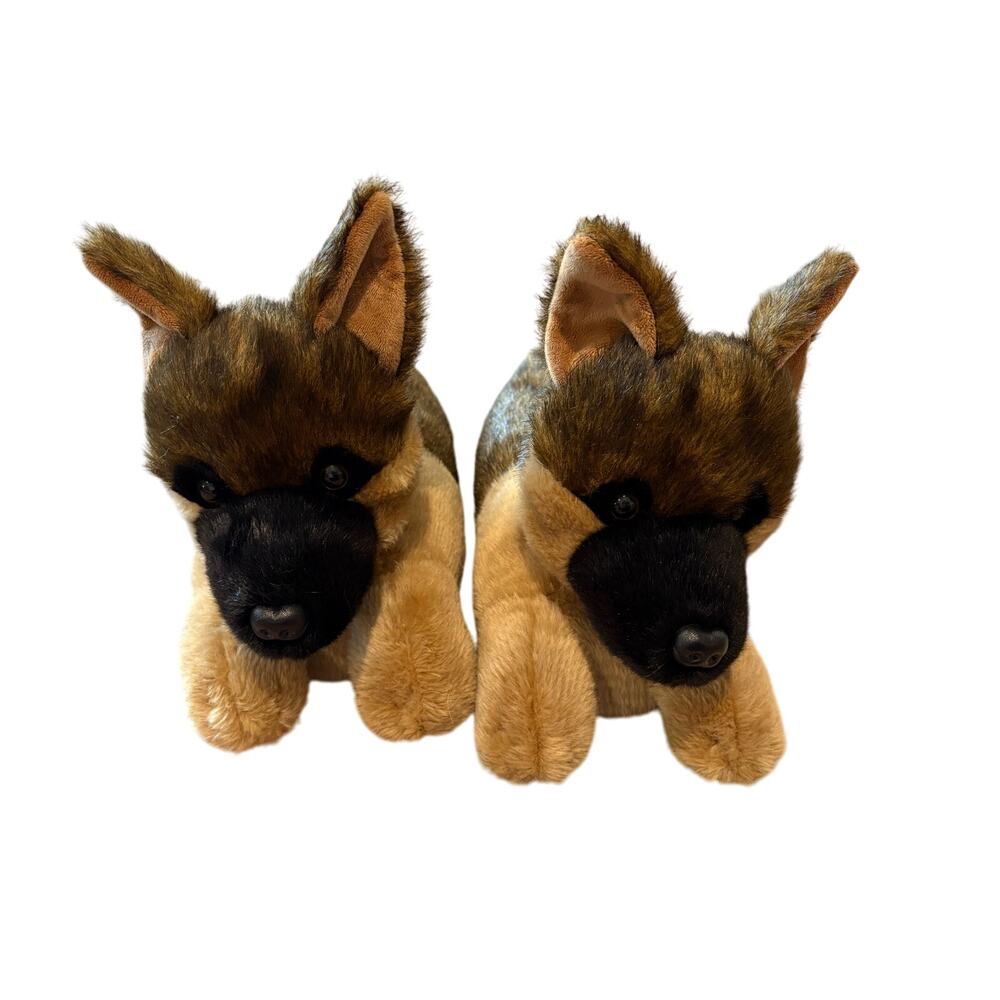 Everberry German Shepherd Furry Dog Slip On House House Slippers Women’s SZ 7-9